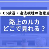 路上のルカどこで見れる？配信・CS放送・違法視聴の注意点を解説